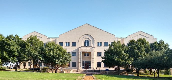 exterior view of the main entrance to West Library